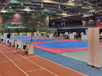 Der Austragungsort der deutschen Meisterschaft 2024 in der Disziplin Kampf im Taekwondo mit Piedro-Jun Campana-Park von der Sportschule Park.