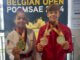 Tia und Jonas mit Medaillen bei der Belgian Open Poomsae 2024.