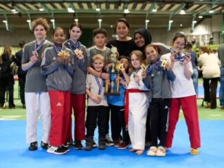 erfolgreiche Schüler der Sportschule Park aus Stuttgart beim letzten Park Pokal im Sindelfinger Glaspalast 2024.