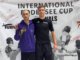 Rober Aichhorner von der Sportschule Park in Stuttgart auf dem Siegertreppchen beim internationalen Bodensee Cup 2025.