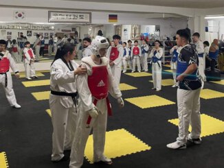 Schüler der Sportschule Park beim Wettkampftraining.