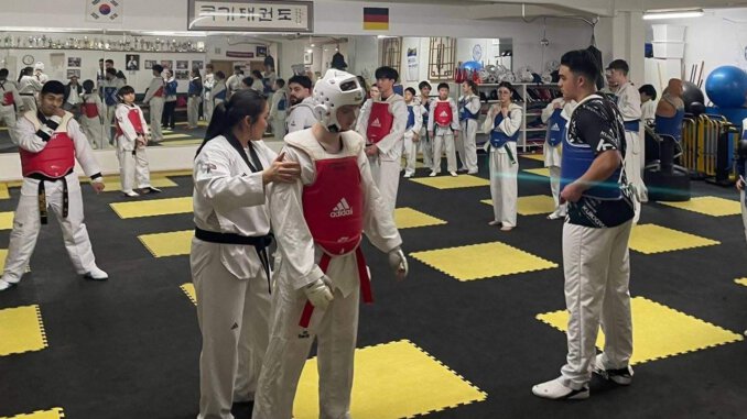 Schüler der Sportschule Park beim Wettkampftraining.