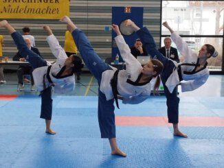 Schüler der Sportschule Park beim Poomsae Turnier in Spaichingen.