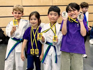 Schüler der Sportschule Park bei den württembergischen Meisterschaften Poomsae.